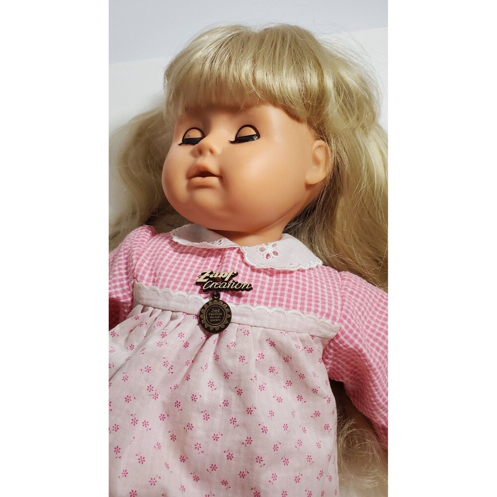 Zapf Creation German Play Doll Colette 18 Inches Blond Hair Original Pink Dress - Picture 4 of 10